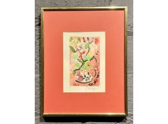 Vintage Alexandre Minguet Abstract Still Life Lithograph - Hand Signed And Numbered