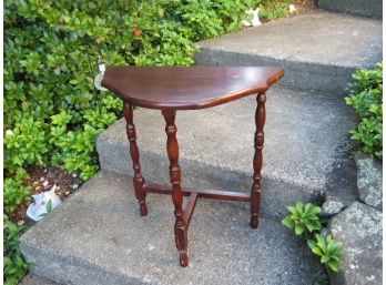 Mid Century Blanchard & Son Greenville, New Hampshire Made Demi-lune Hall Table