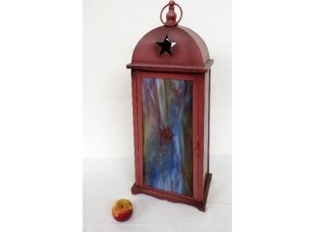 Cathedral Stained Glass Candle Lantern - Big & Beautiful