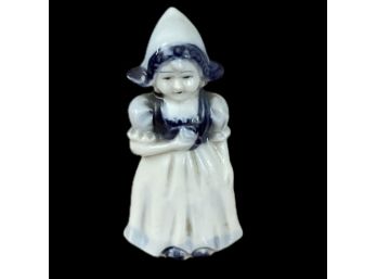 Vintage Blue And White Dutch Girl Figurine