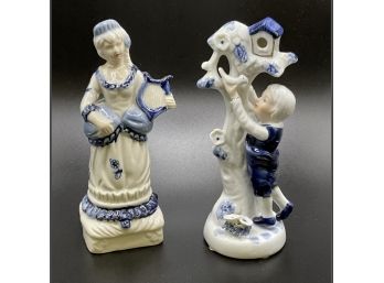 Blue & White Porcelain Figurines