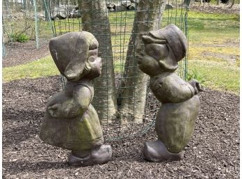 Some Fantastic Boy & Girl Outdoor Cement Figurines