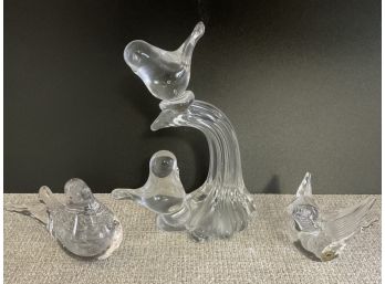 Beautiful Glass Birds Figurines