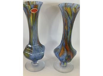 Gorgeous Italian Murano Glass Vases