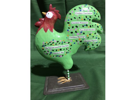 Funny Green Chicken Figurine