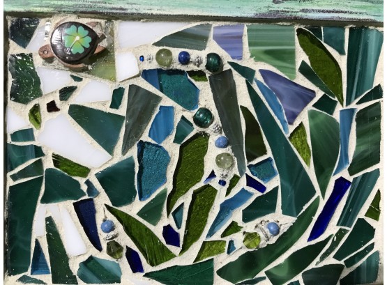 Ocean Wave Stained Glass Mosaic