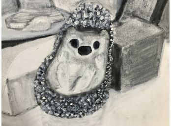 Charcoal Hedgehog Drawing