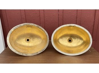 A Pair Of Custom Undermount Sinks - Gold Leaf!!!