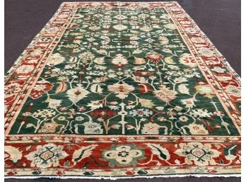 A Stunning Large (Professionally Cleaned!) Sultanabad Turkish Wool Carpet And NEW Pad