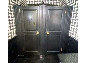 Paneled Wood Bathroom Stalls - Doors, Hardware, Dividers
