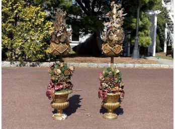 Holiday Decor In Urns