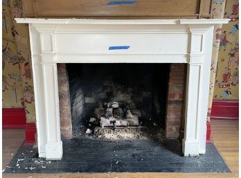 An Antique Painted Pine Mantle