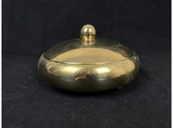 Metal Trinket Box With Glass Divided Insert