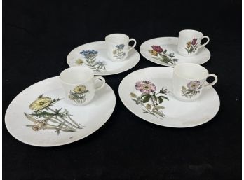 Flower Garden Tea Cup And Saucer Lot