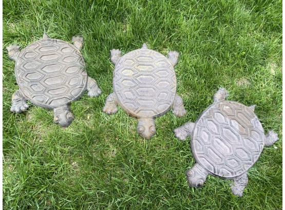 3 Cast Iron Turtles