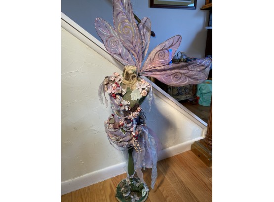 Whimsical Fairy Dress Form With Purple Wings