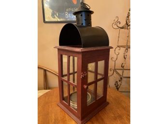 Wood And Metal Lantern Candle Holder  Pier One