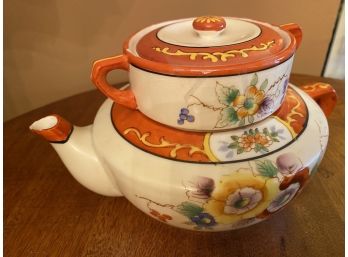 Japanese Teapot With Sugar Bowl Lid