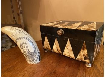 Decorative Box & Scrimshaw