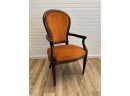 Vintage Henredon Orange Velvet Cane Back Chairs - Set Of 8