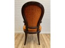Vintage Henredon Orange Velvet Cane Back Chairs - Set Of 8