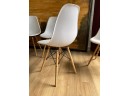 Set Of 6 White Mid-Century Modern Style Eiffel Base Shell Seat Dining Chairs
