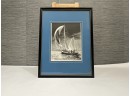 Roger Bridge Sailboat Black And White Print, Signed