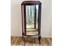 Beautiful Vintage Curio Cabinet With Mirrored Back And Glass Shelves