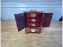 Vintage Chinese Rosewood Style Jewelry Box