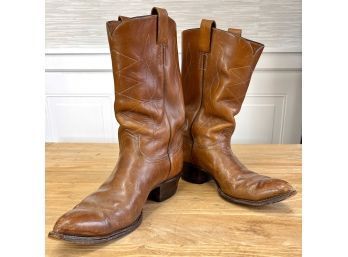 Tony Lama Leather Cowboy Boots Cats Paw Boots