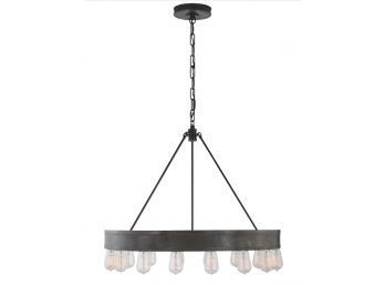 Ralph Lauren Roark 30' Modular Ring Chandelier, Can Be Hung Bulbs Up Or Down - Bulbs Included!