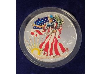 1999 Painted American Eagle Silver