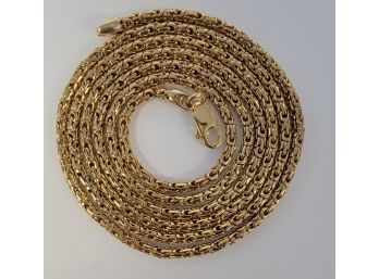 14K Round Byzantine Necklace Measures 30' (Stamped 14K) 26.3 Grams