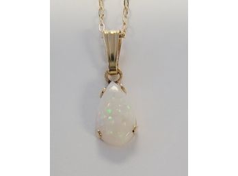 14K Opal Necklace On 18' Chain