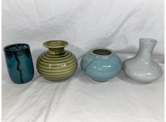 4 Small Ceramic Vase Collection