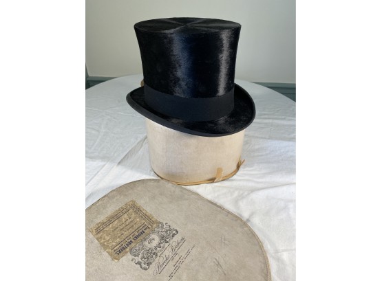 Brooks Brothers Top Hat Made In England  Herbert Johnson Bond St London 12x6x10 By Appointment
