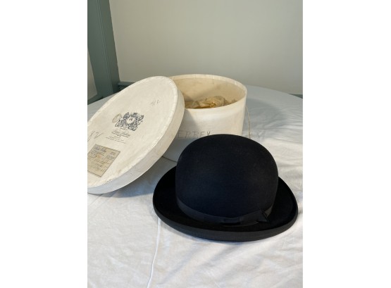 Brooks Brothers Derby Hat Size 7 1/4 Dobbs Fifth Ave New York Maker Hogue And Hogue Inc Hatters Inc Beautiful