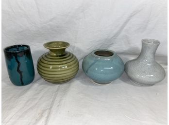 4 Small Ceramic Vase Collection