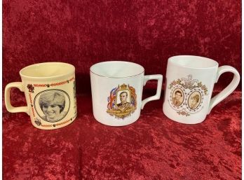 3 Royal Cups Coronation Edward VIII And The Marriage Of The Prince Of Wales And Lady Diana Spencer