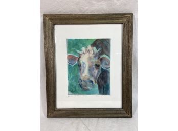 'Beautiful Dreamer #2 Copy' Giclee Signed Debbie Detwiller Smith 10.5x12.5in Framed Glass