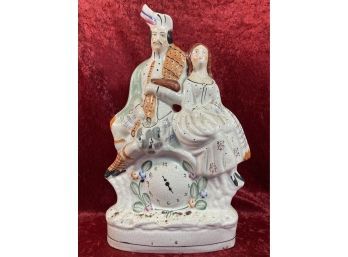 Staffordshire Scottish Lord And Lady Flat-back 14x9x3in Figurine