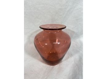 Hand Blown Glass Vase Signed Nunwell 94 4in
