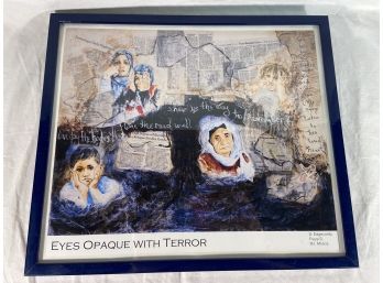 Eyes Opaque With Terror Print By D. Edgecomb Freya S. M.I. Mosca  14.5x12.5in Framed Glass
