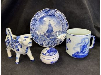 Collection From Holland Cup Plate Creamer And Trinket Box