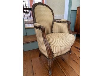 Antique French Provincial Chair Ladies Chair 24x19x16 Seat 35 Back Down Cushion