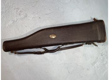 Antique Red Head Brand Riffle Shot Gun Carrying Case 32.5in Leather Gun Case