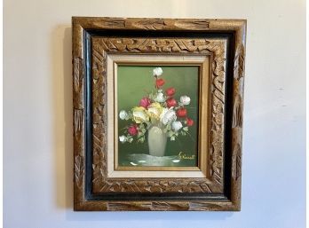 1970s Oil On Canvas - Still Life Of Roses, Signed
