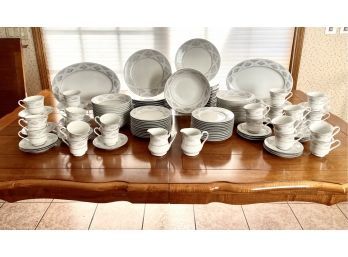 Sapphire By Silverie Fine China, Complete Service For 24