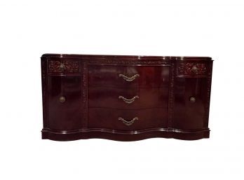 1930s Mahogany Williamsport Furniture Company (PA) Long Dresser
