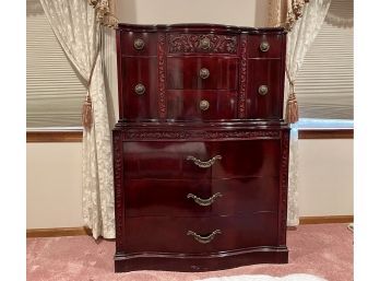 1930s Mahogany Williamsport (PA) Furniture Company Highboy Dresser